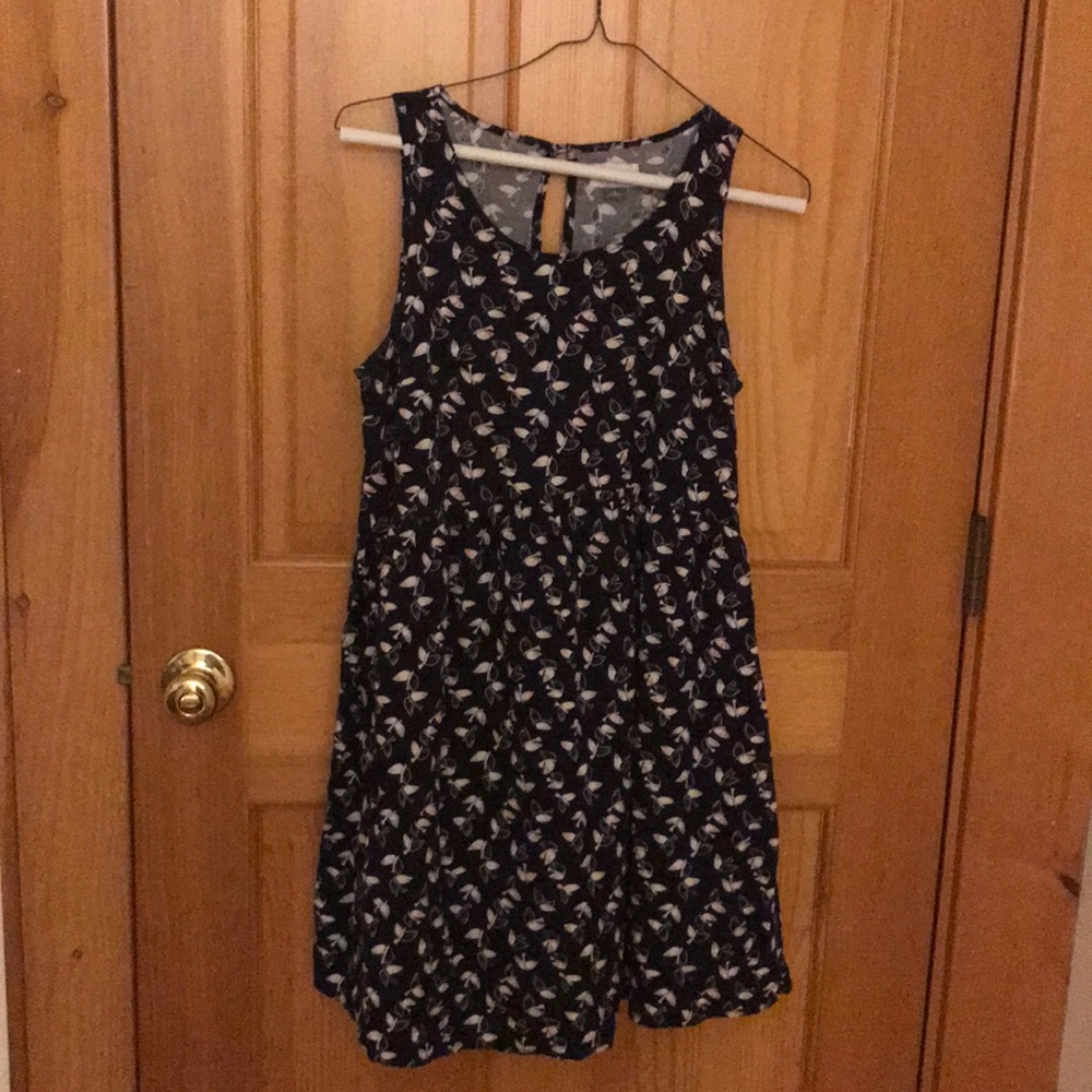 Old Navy, navy and white bird dress
